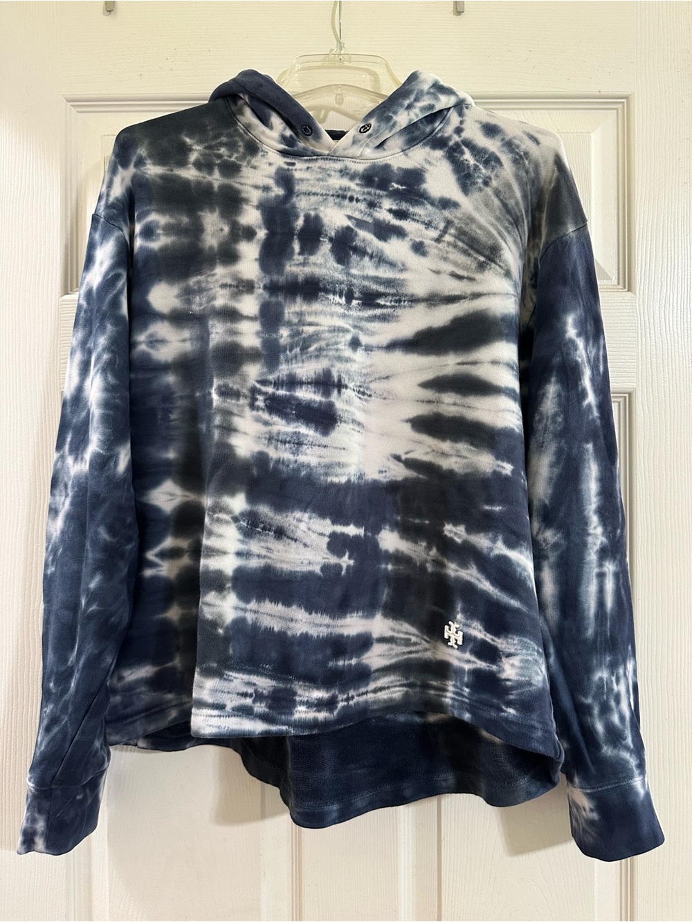 Tory Burch Tie-Dye Navy & White Hoodie